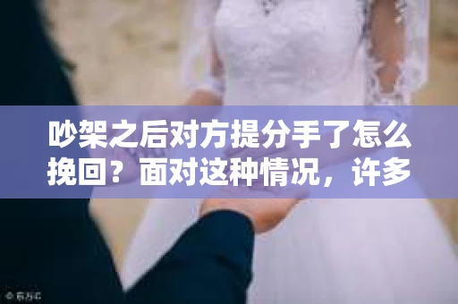 吵架之后对方提分手了怎么挽回？面对这种情况，许多人会感到无助和困惑。但别担心，本文将为你提供一些建议，帮助你有效地挽回爱情