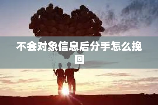 不会对象信息后分手怎么挽回