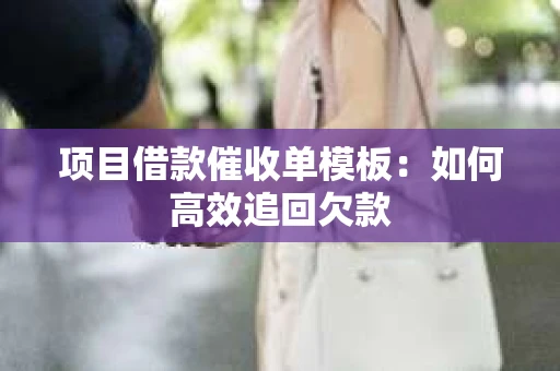项目借款催收单模板：如何高效追回欠款