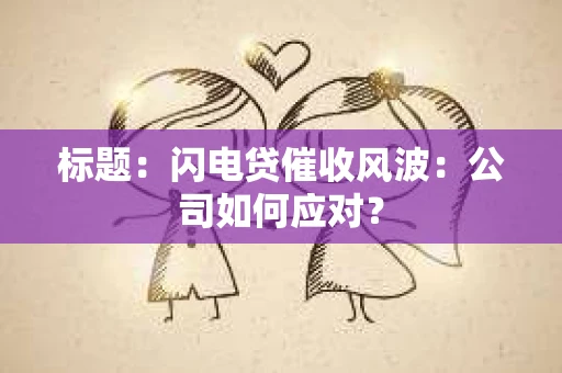 标题：闪电贷催收风波：公司如何应对？