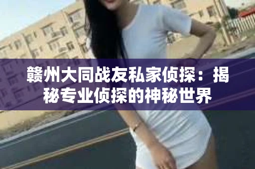 赣州大同战友私家侦探：揭秘专业侦探的神秘世界