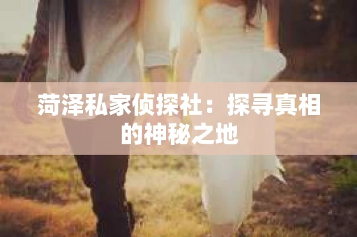 菏泽私家侦探社：探寻真相的神秘之地